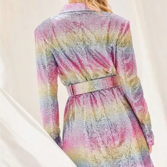 open lace back dress Pastel Rainbow Tulle Dress 2T